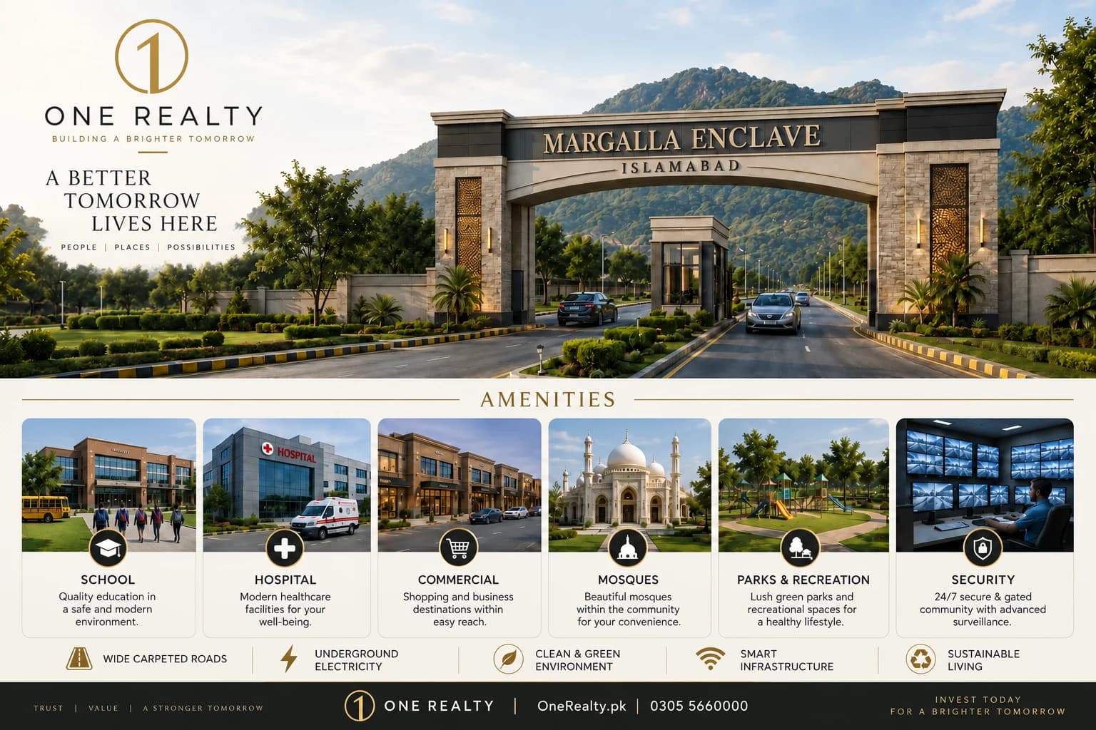 Project promotional illustration, adapted with One Realty branding. AI-edited marketing artwork; not verified current site photography.
