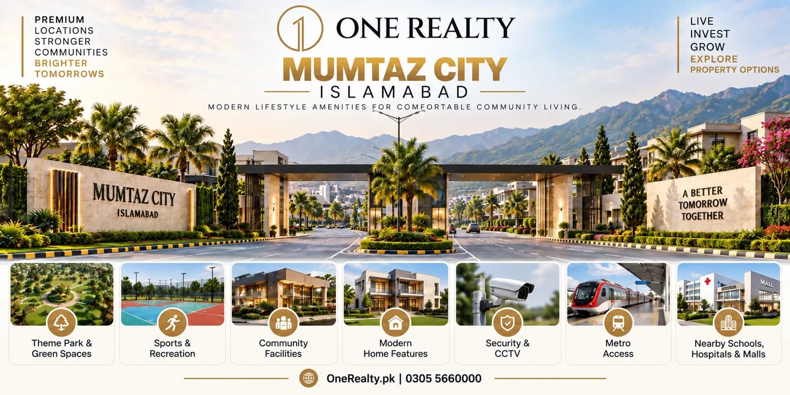 Project promotional illustration, adapted with One Realty branding. AI-edited marketing artwork; not verified current site photography.